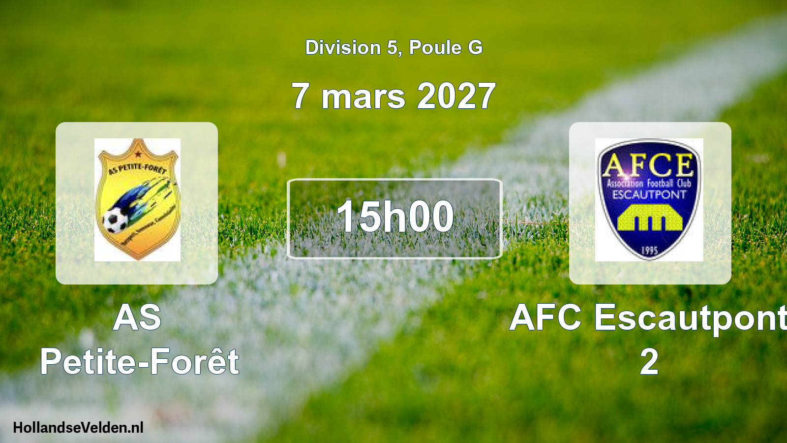 Scheduled Match: AS Petite-Forêt - AFC Escautpont 2 (7 March 2027)