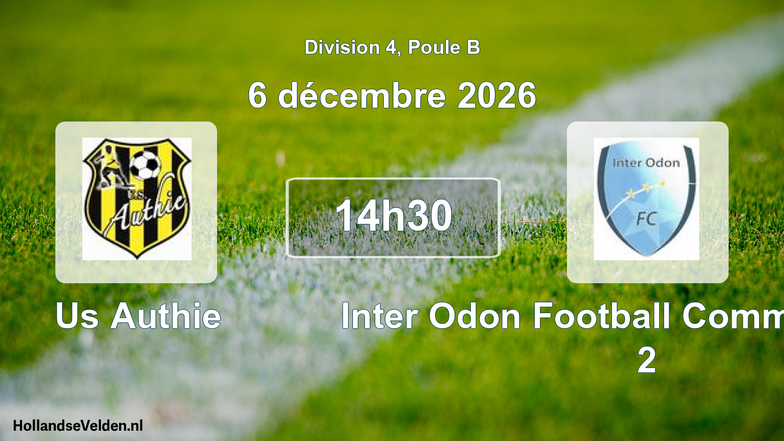 Scheduled Match: Us Authie - Inter Odon Football Communautaire 2 (6 December 2026)