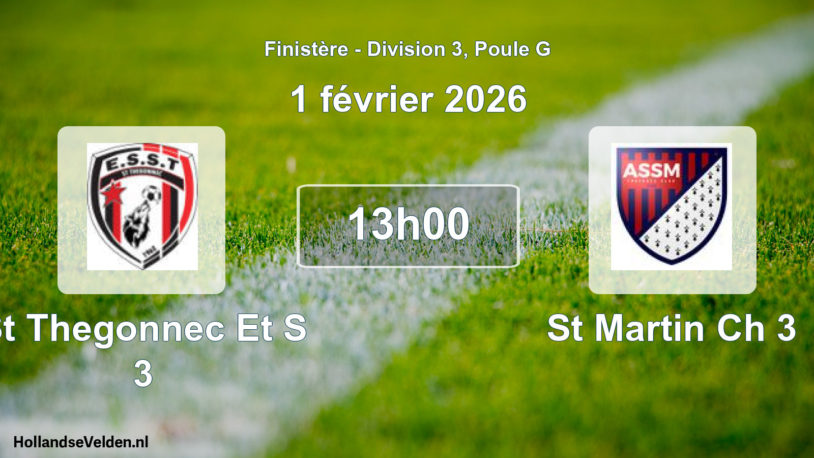 Geplande wedstrijd: St Thegonnec Et S 3 - St Martin Ch 3 (1 februari 2026)