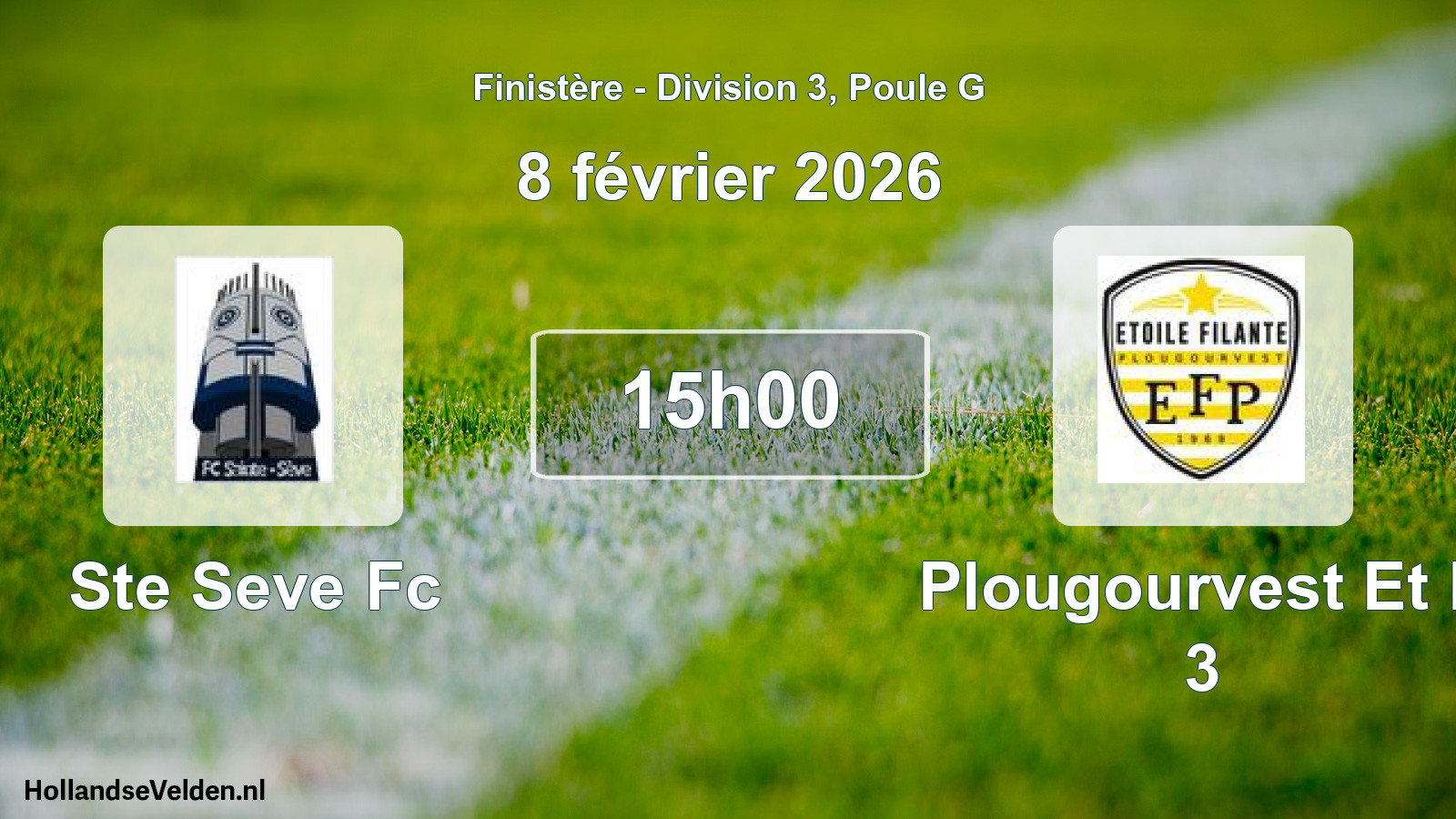 Geplande wedstrijd: Ste Seve Fc - Plougourvest Et F 3 (8 februari 2026)