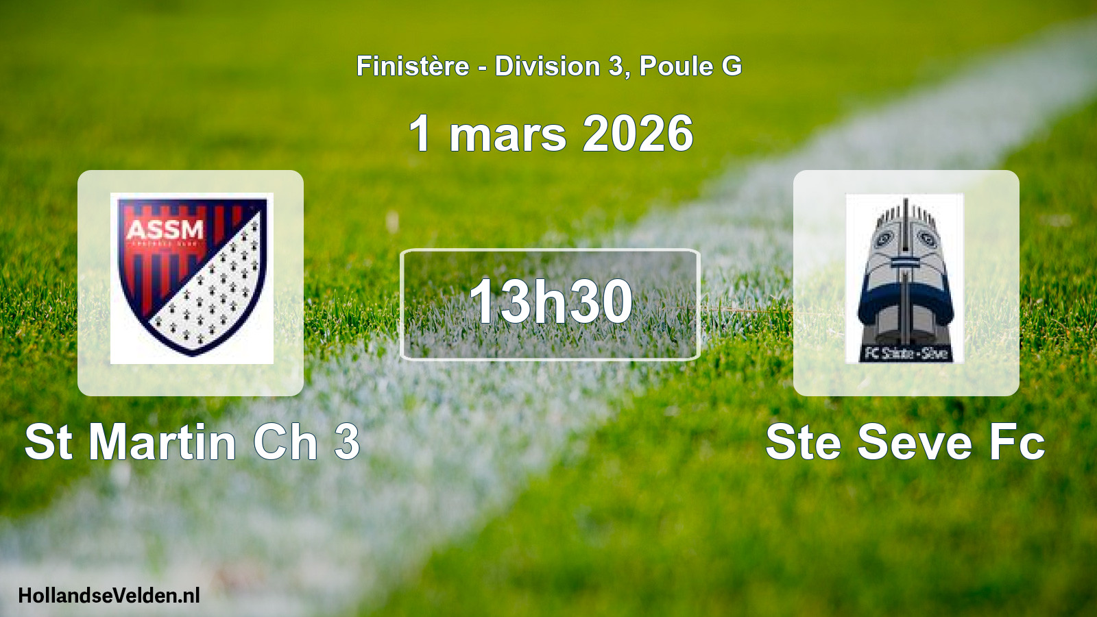 Geplande wedstrijd: St Martin Ch 3 - Ste Seve Fc (1 maart 2026)