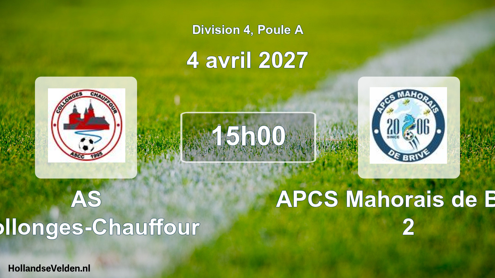 Scheduled Match: AS Collonges-Chauffour - APCS Mahorais de Brive 2 (4 April 2027)