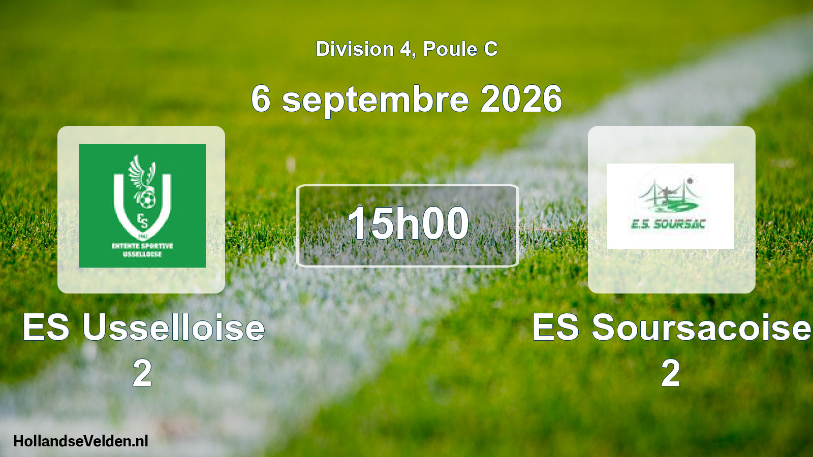 Scheduled Match: ES Usselloise 2 - ES Soursacoise 2 (6 September 2026)