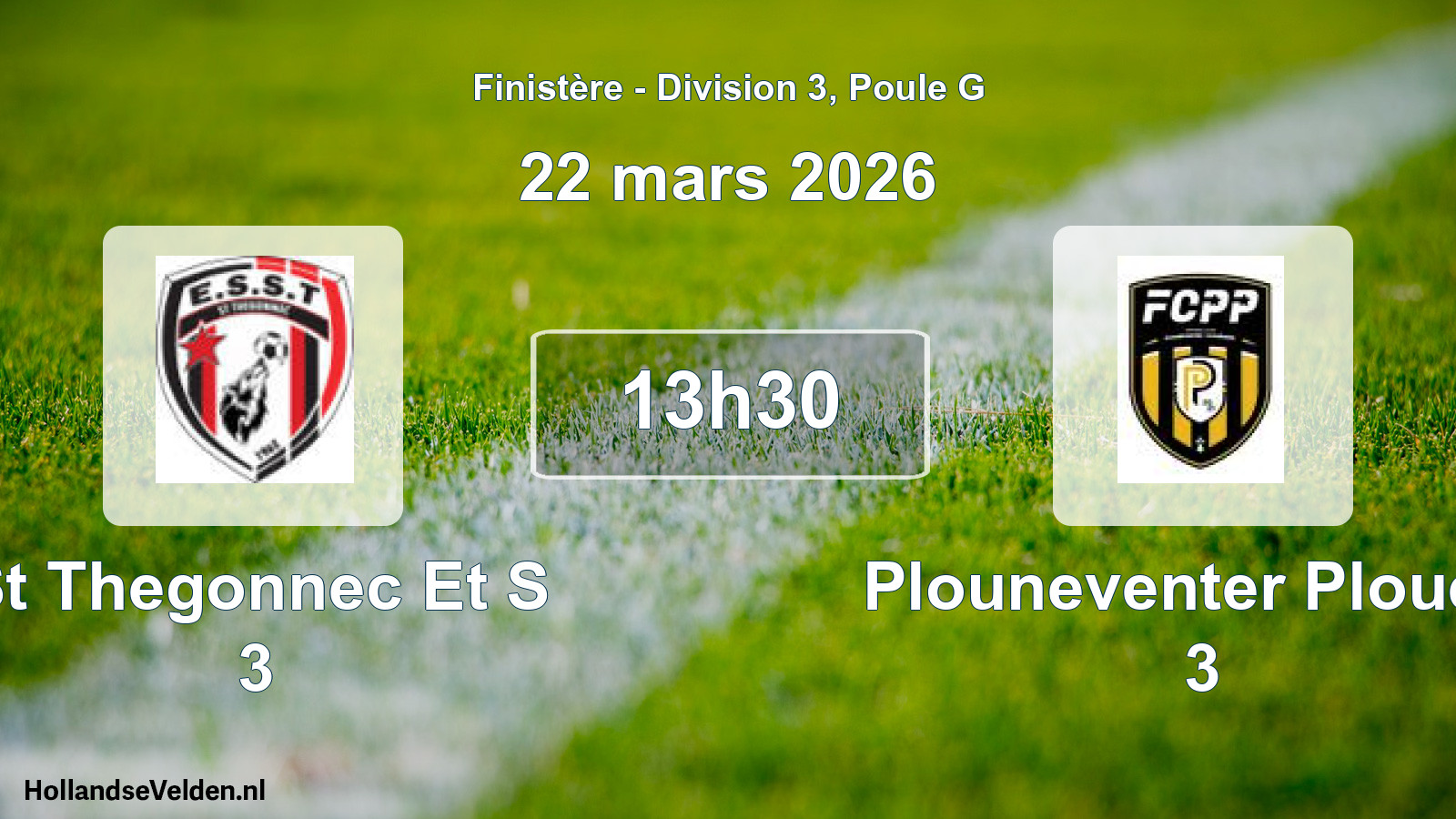 Geplande wedstrijd: St Thegonnec Et S 3 - Plouneventer Ploued. 3 (22 mars 2026)