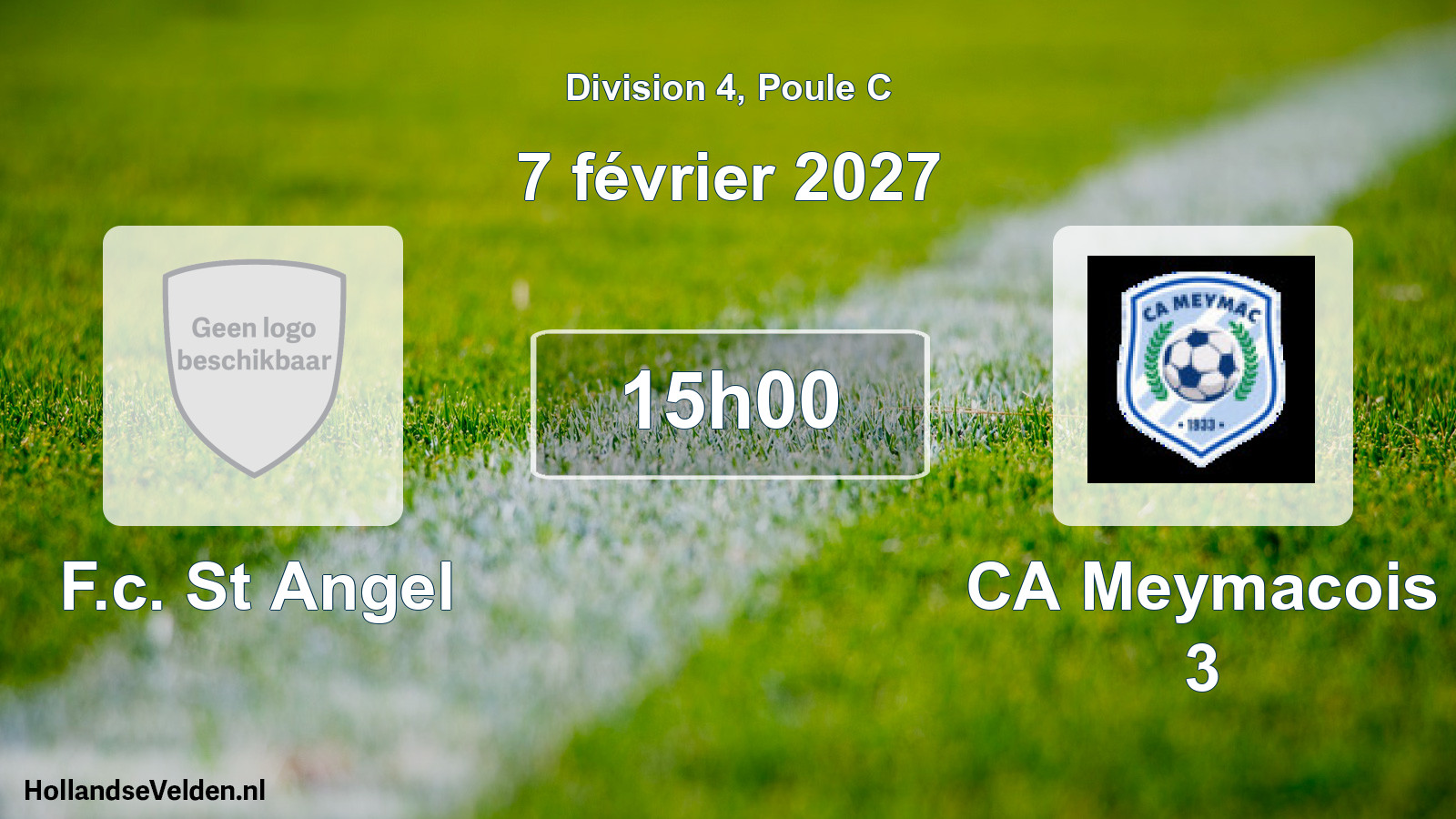 Match programmé: F.c. St Angel - CA Meymacois 3 (7 février 2027)
