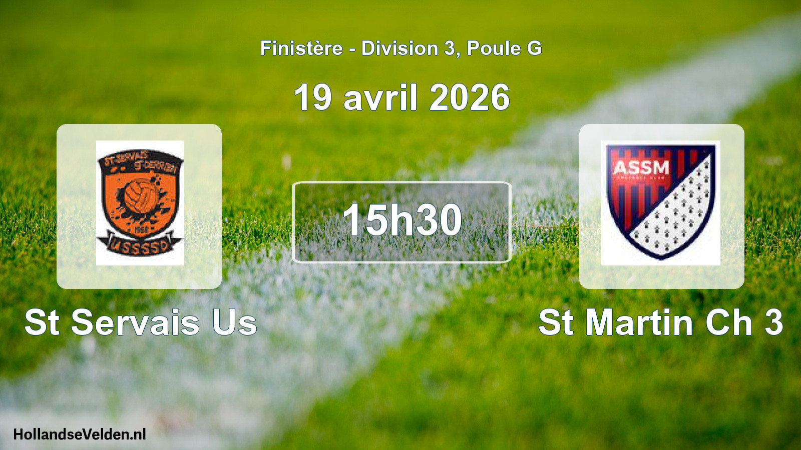Scheduled Match: St Servais Us - St Martin Ch 3 (19 April 2026)