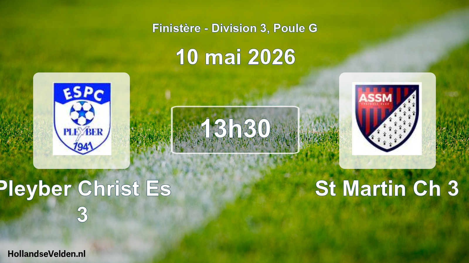 Geplande wedstrijd: Pleyber Christ Es 3 - St Martin Ch 3 (10 mei 2026)