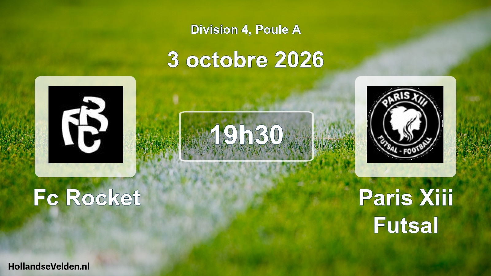 Match programmé: Fc Rocket - Paris Xiii Futsal (3 octobre 2026)