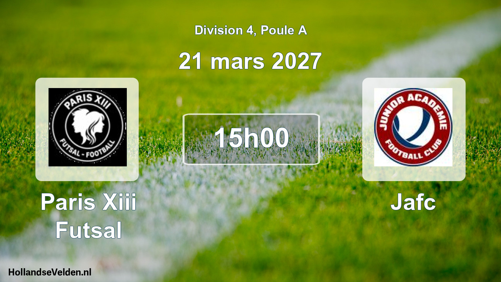 Match programmé: Paris Xiii Futsal - Jafc (21 mars 2027)