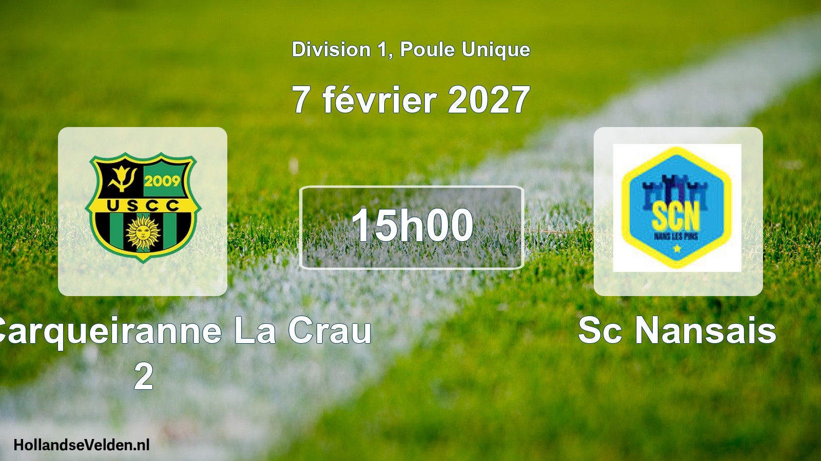 Match programmé: US Carqueiranne La Crau 2 - Sc Nansais (7 février 2027)
