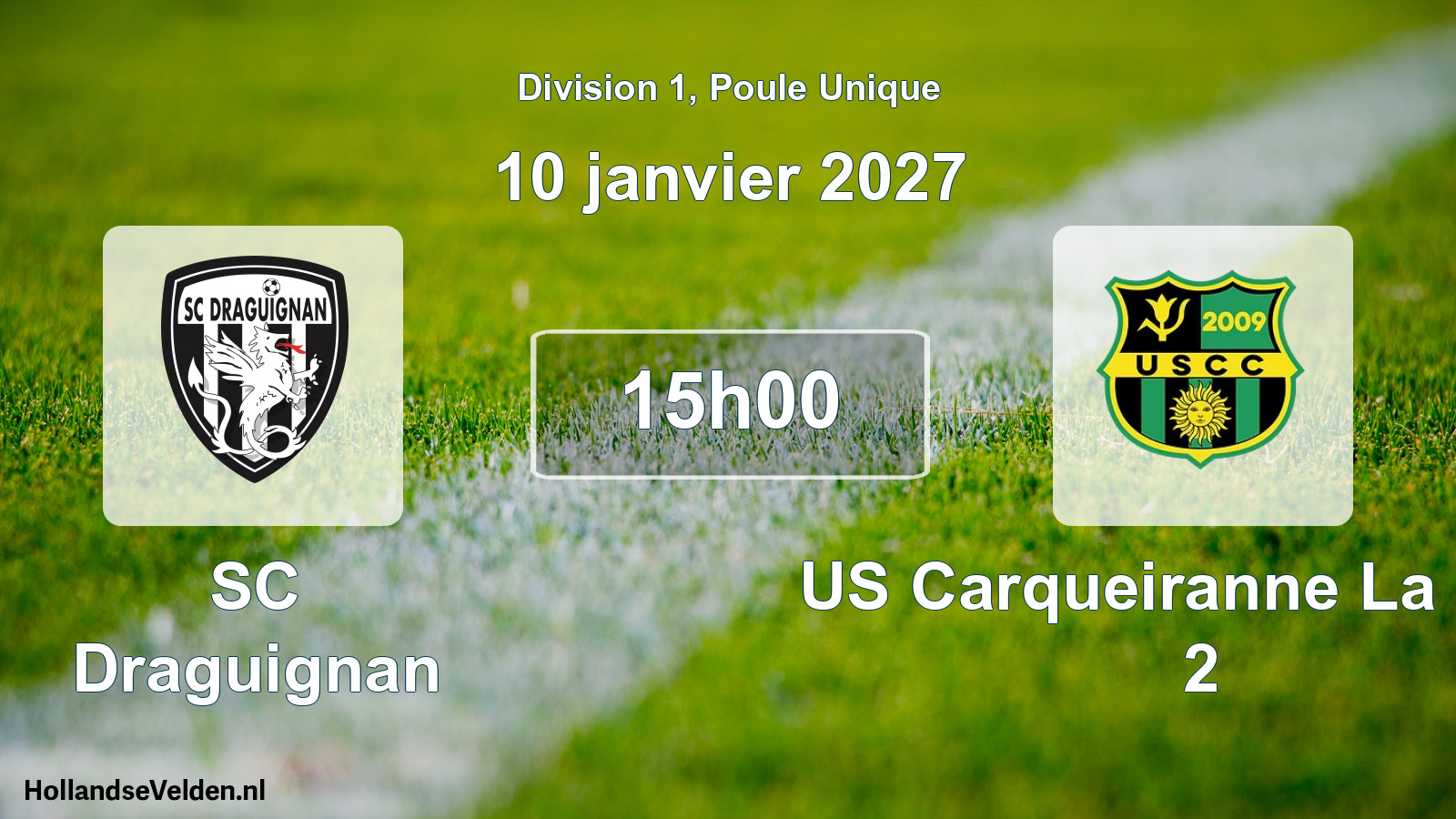 Match programmé: SC Draguignan - US Carqueiranne La Crau 2 (10 janvier 2027)