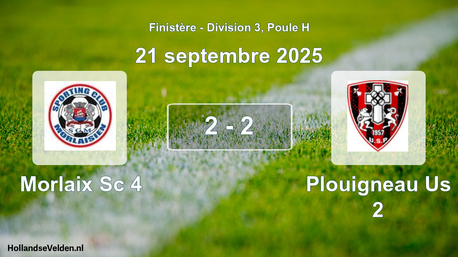 Total number of matches played: Morlaix Sc 4 - Plouigneau Us 2 2 - 2 (21 September 2025)