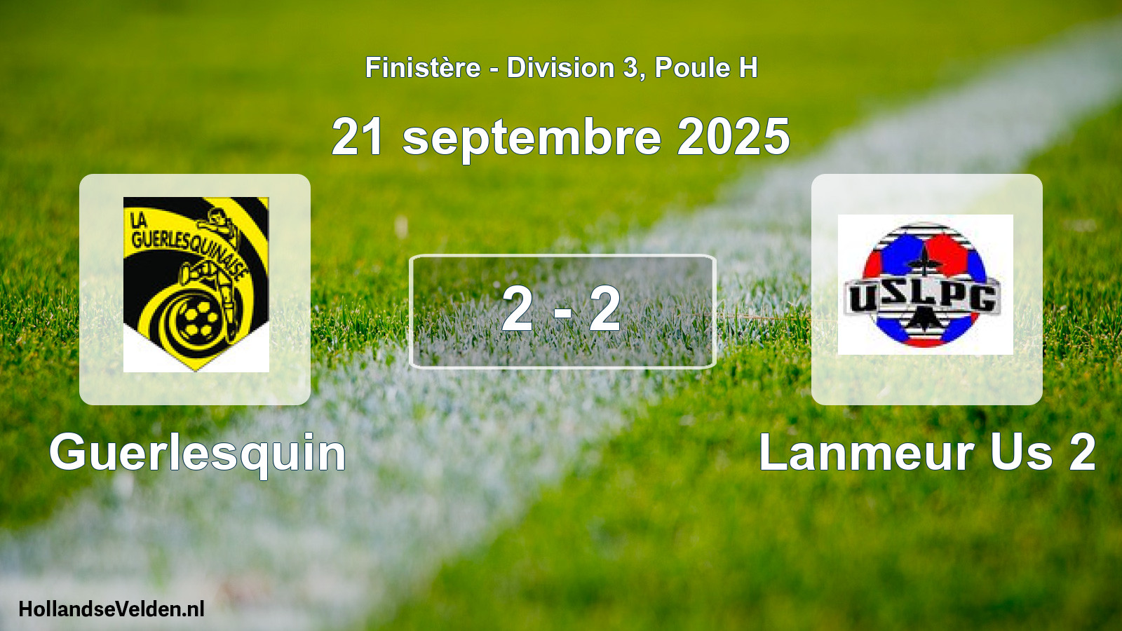 Total number of matches played: Guerlesquin - Lanmeur Us 2 2 - 2 (21 September 2025)