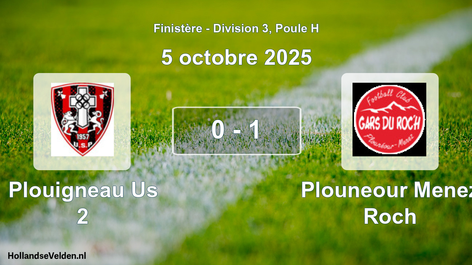 Total number of matches played: Plouigneau Us 2 - Plouneour Menez Roch 0 - 1 (5 October 2025)