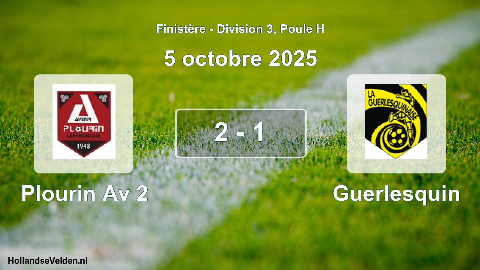 Gespeelde wedstrijd: Plourin Av 2 - Guerlesquin 2 - 1 (5 oktober 2025)