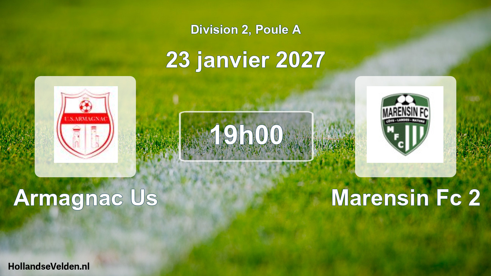 Scheduled Match: Armagnac Us - Marensin Fc 2 (23 January 2027)