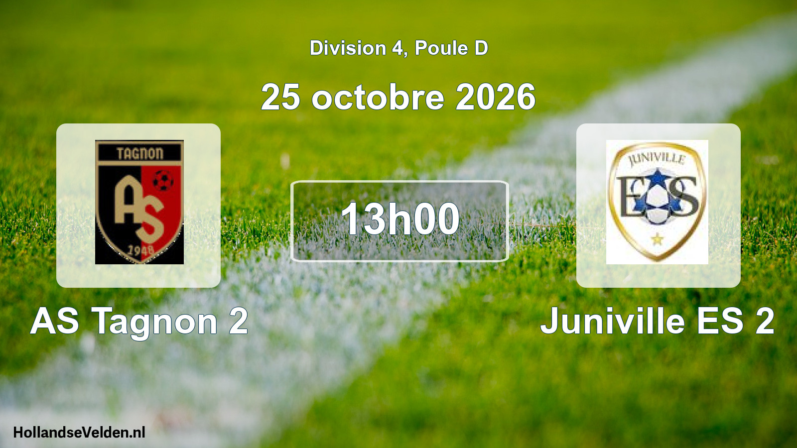 Match programmé: AS Tagnon 2 - Juniville ES 2 (25 octobre 2026)