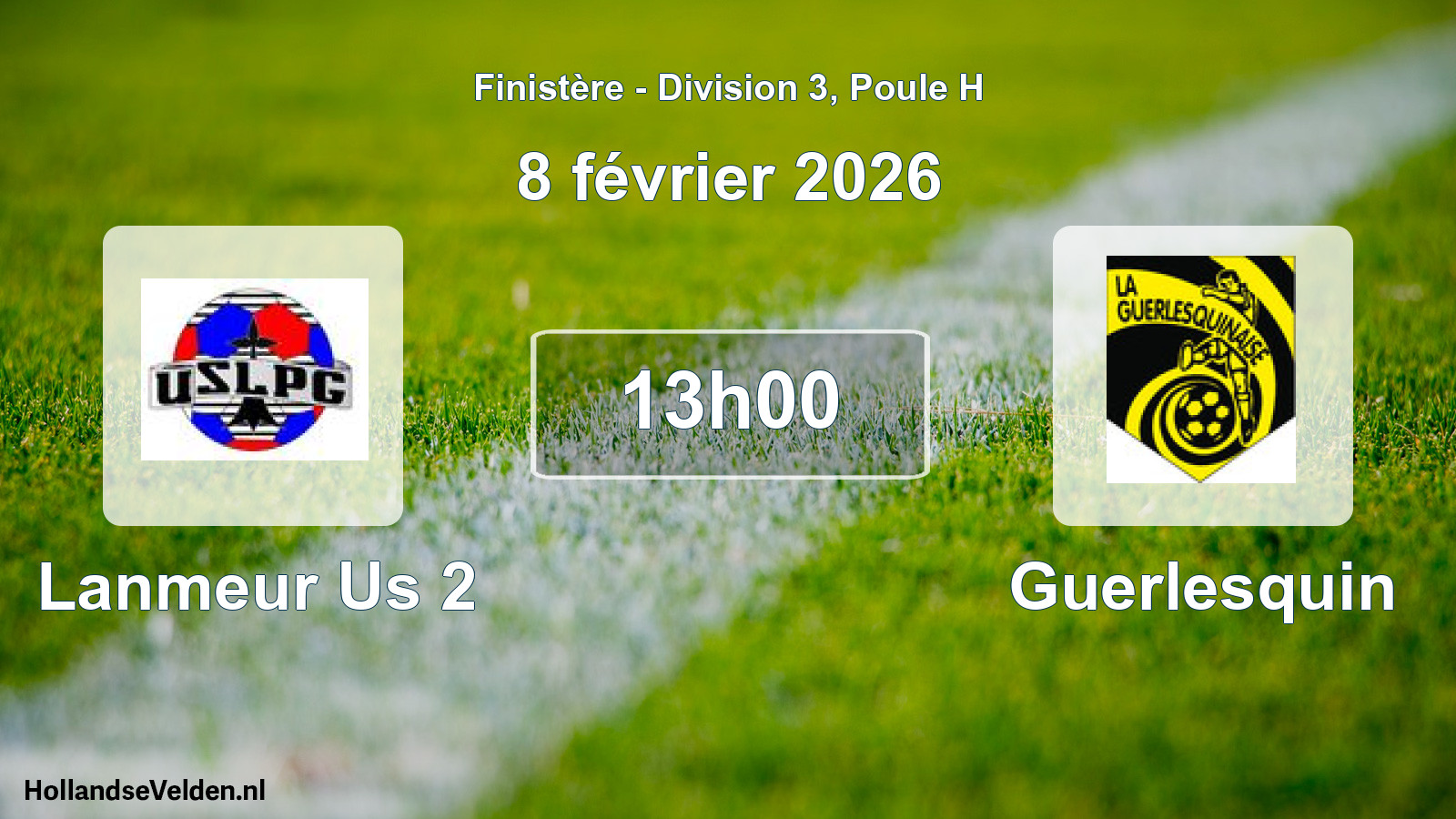 Scheduled Match: Lanmeur Us 2 - Guerlesquin (8 February 2026)
