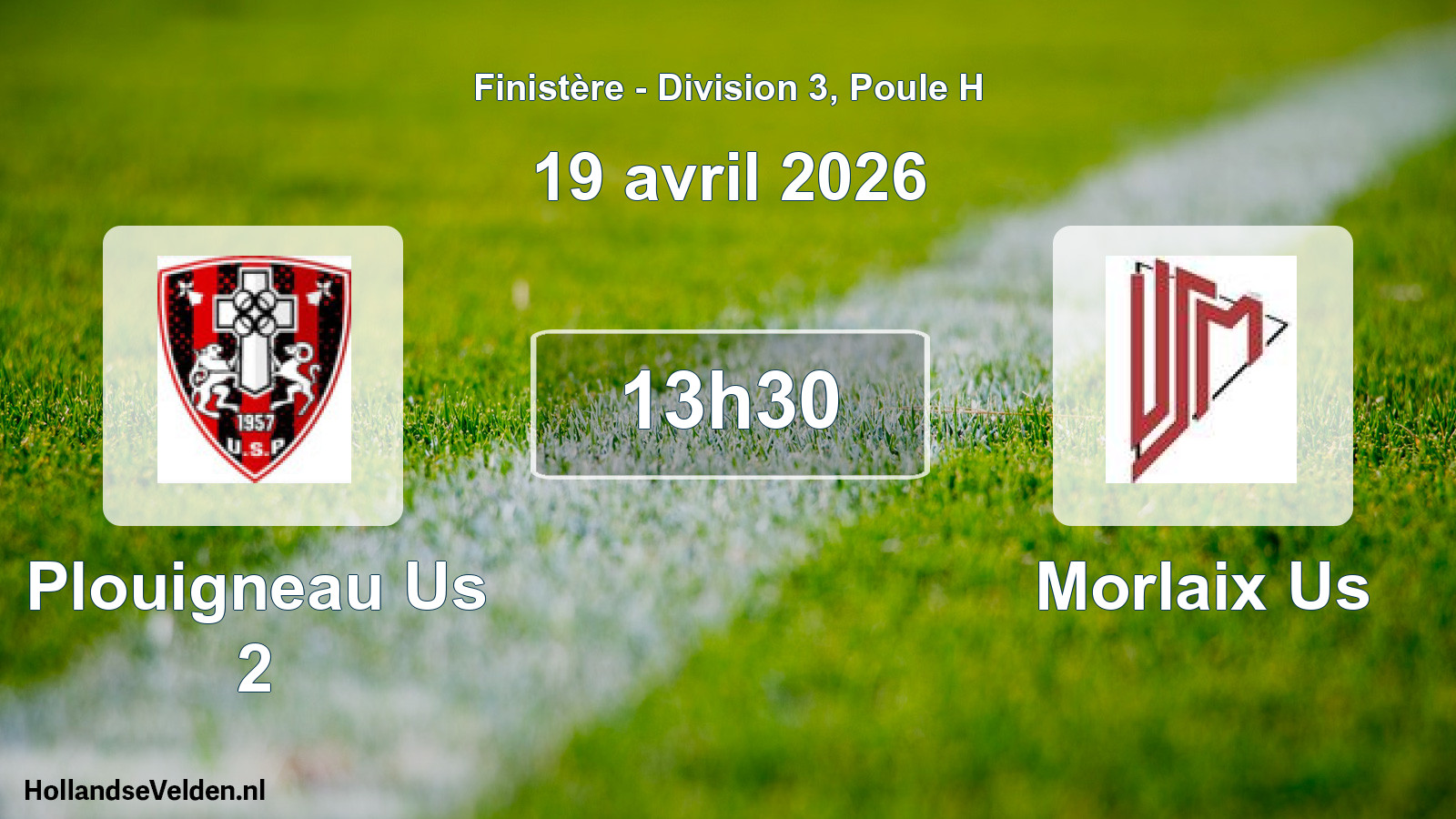 Geplande wedstrijd: Plouigneau Us 2 - Morlaix Us (19 april 2026)