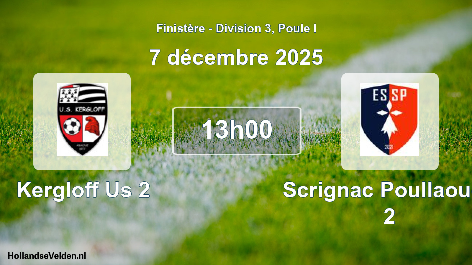 Geplande wedstrijd: Kergloff Us 2 - Scrignac Poullaouen 2 (7 décembre 2025)