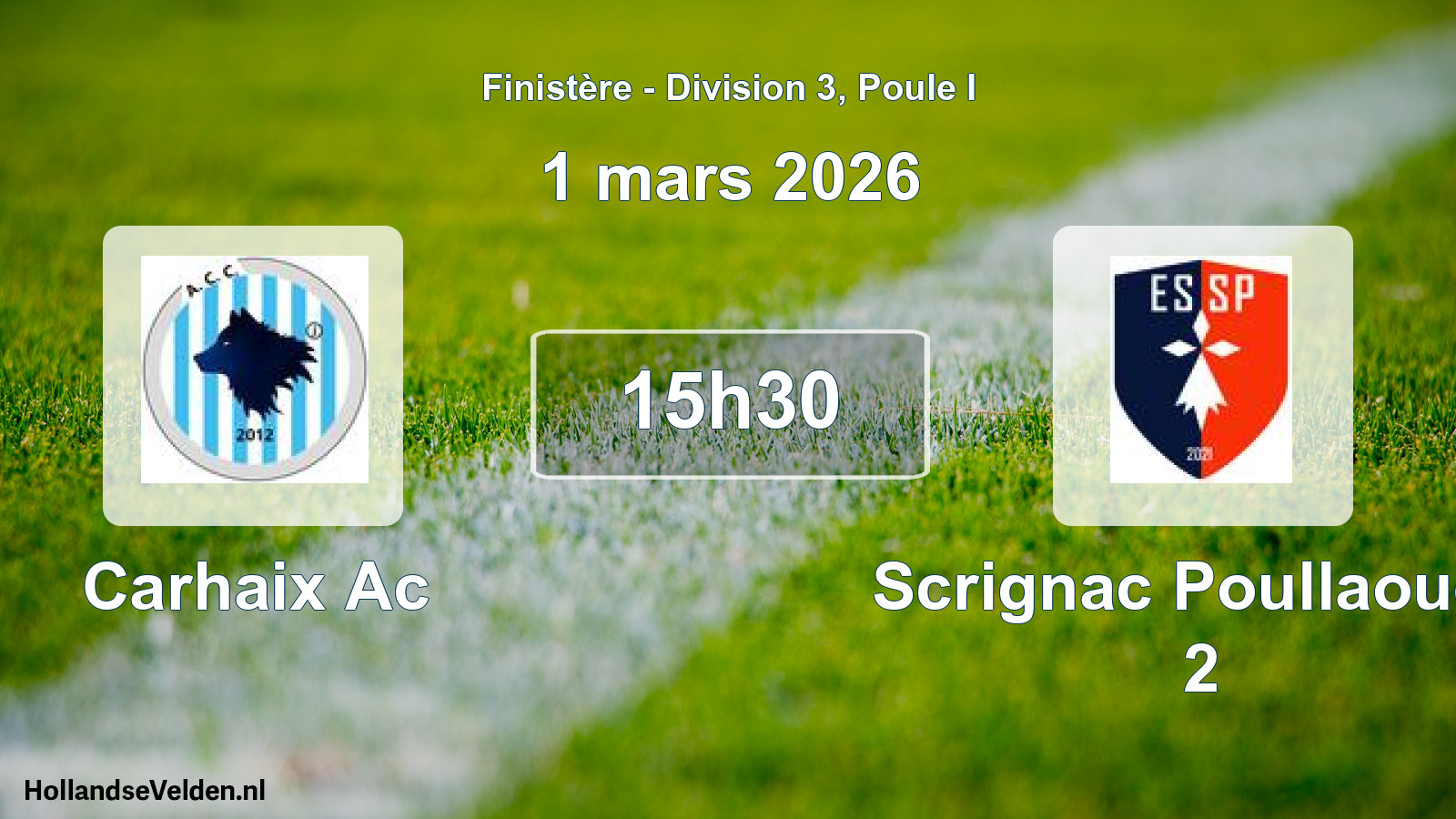 Geplande wedstrijd: Carhaix Ac - Scrignac Poullaouen 2 (1 mars 2026)