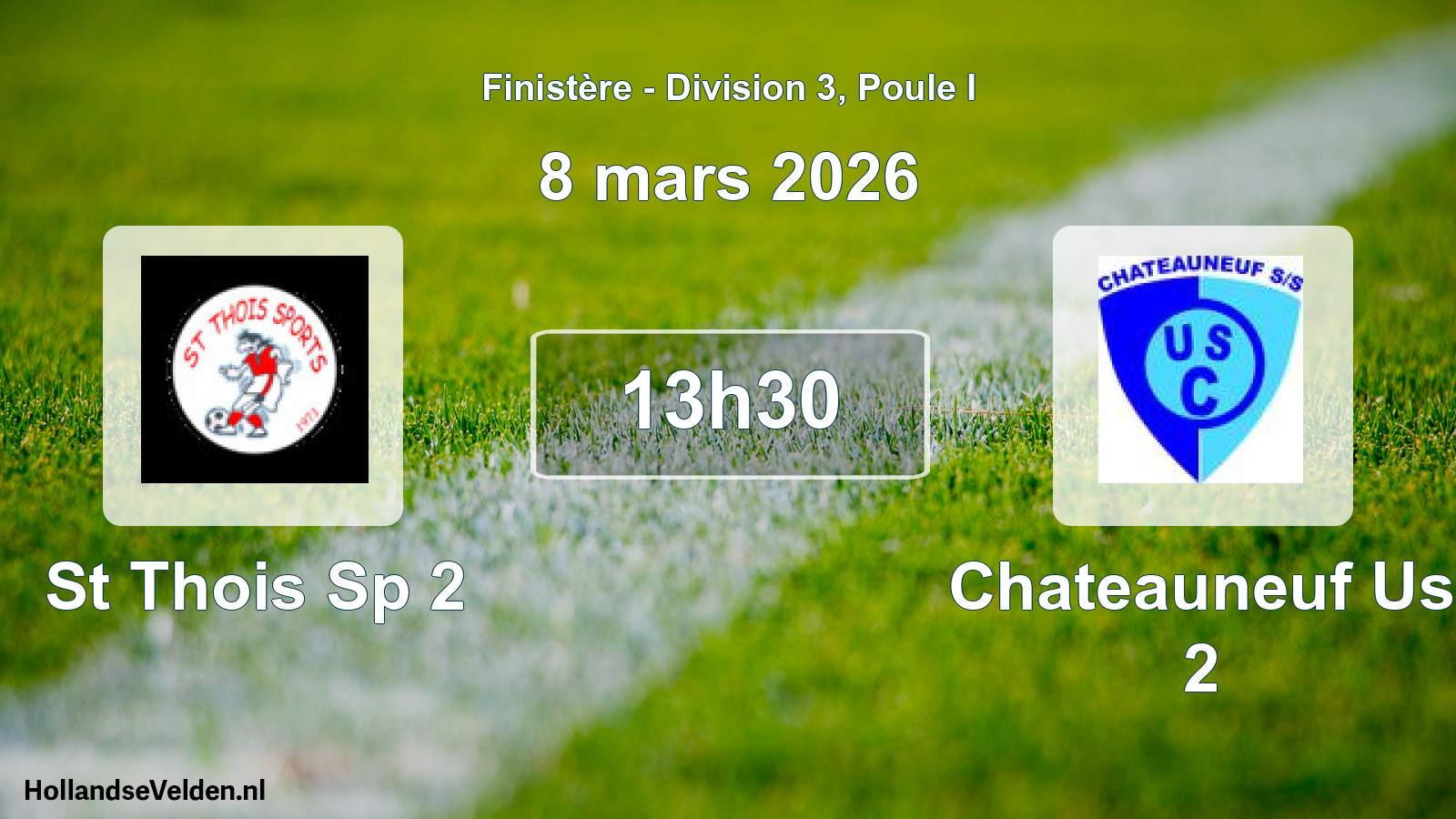 Geplande wedstrijd: St Thois Sp 2 - Chateauneuf Us 2 (8 mars 2026)