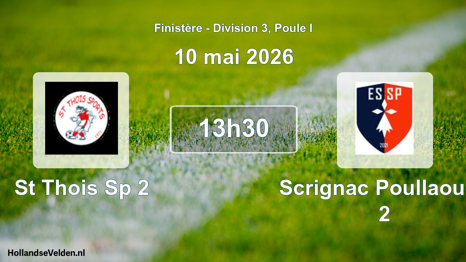 Geplande wedstrijd: St Thois Sp 2 - Scrignac Poullaouen 2 (10 mei 2026)