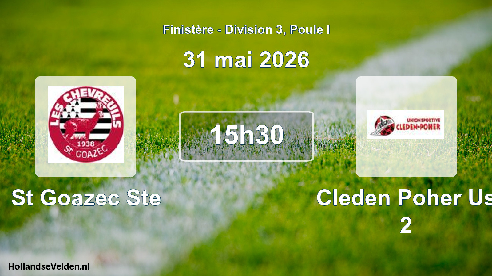 Scheduled Match: St Goazec Ste - Cleden Poher Us 2 (31 May 2026)
