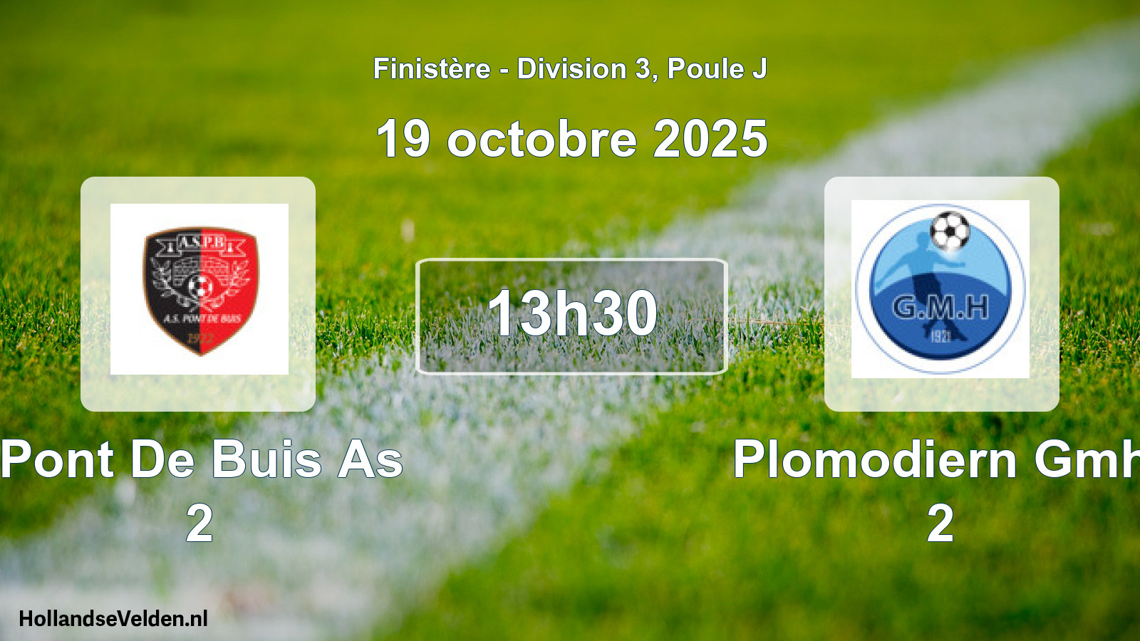 Scheduled Match: Pont De Buis As 2 - Plomodiern Gmh 2 (19 October 2025)