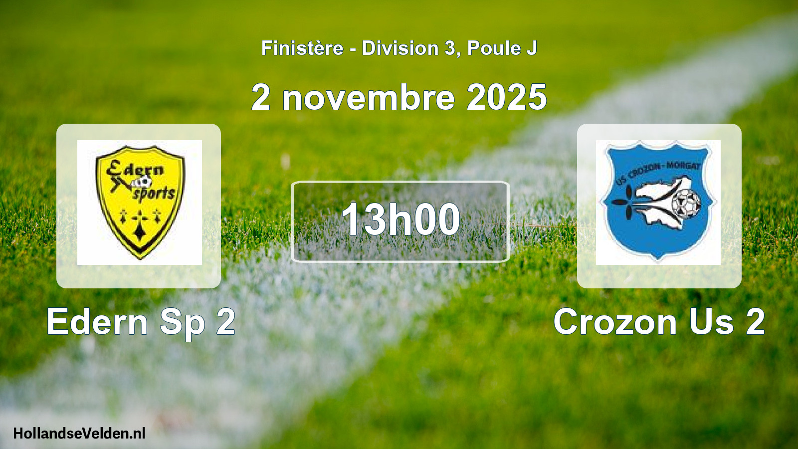 Geplande wedstrijd: Edern Sp 2 - Crozon Us 2 (2 novembre 2025)