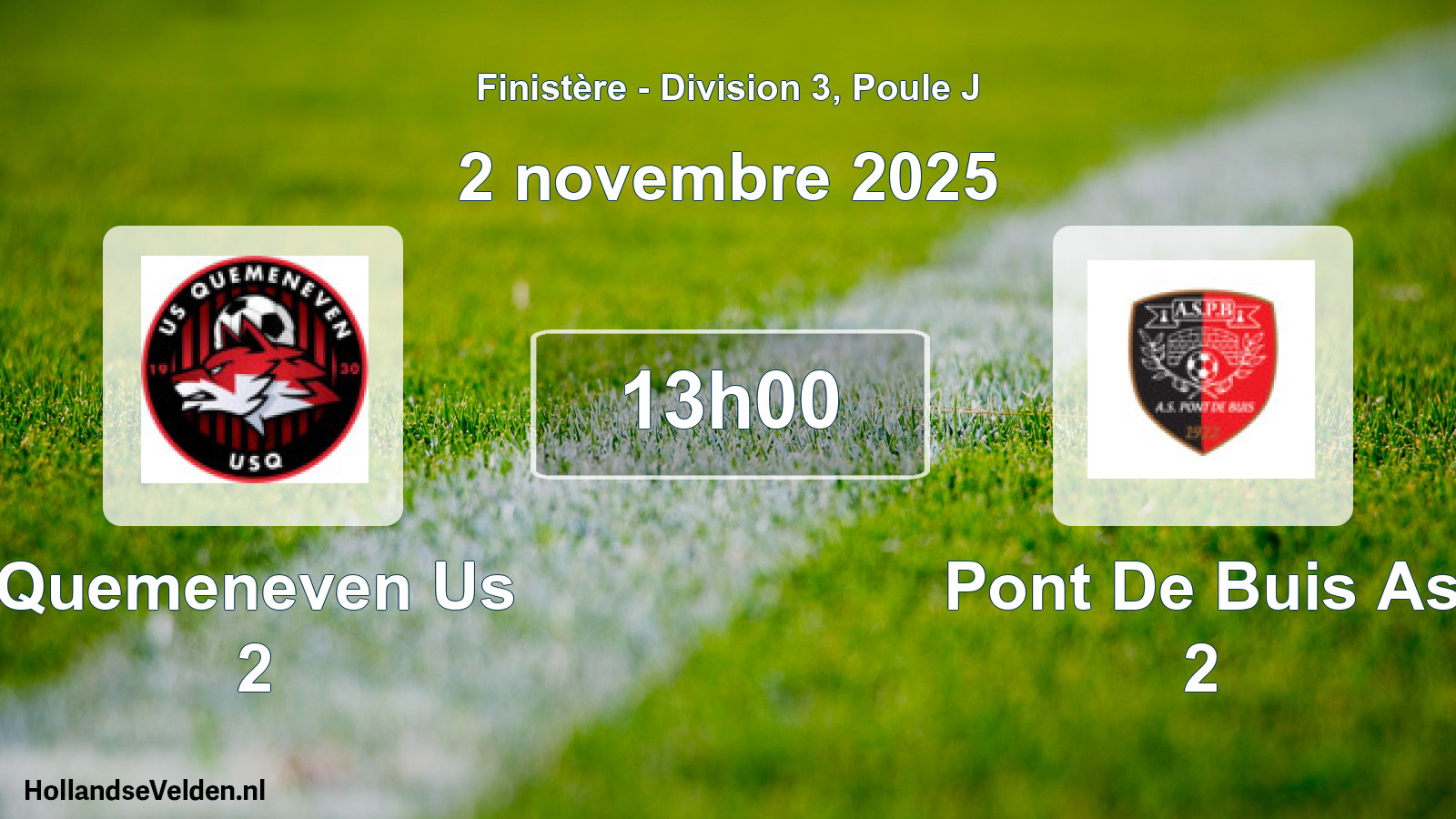 Scheduled Match: Quemeneven Us 2 - Pont De Buis As 2 (2 November 2025)
