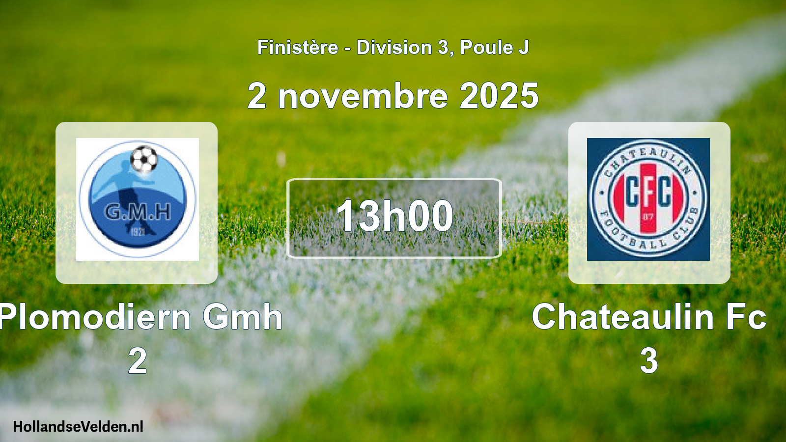 Geplande wedstrijd: Plomodiern Gmh 2 - Chateaulin Fc 3 (2 novembre 2025)