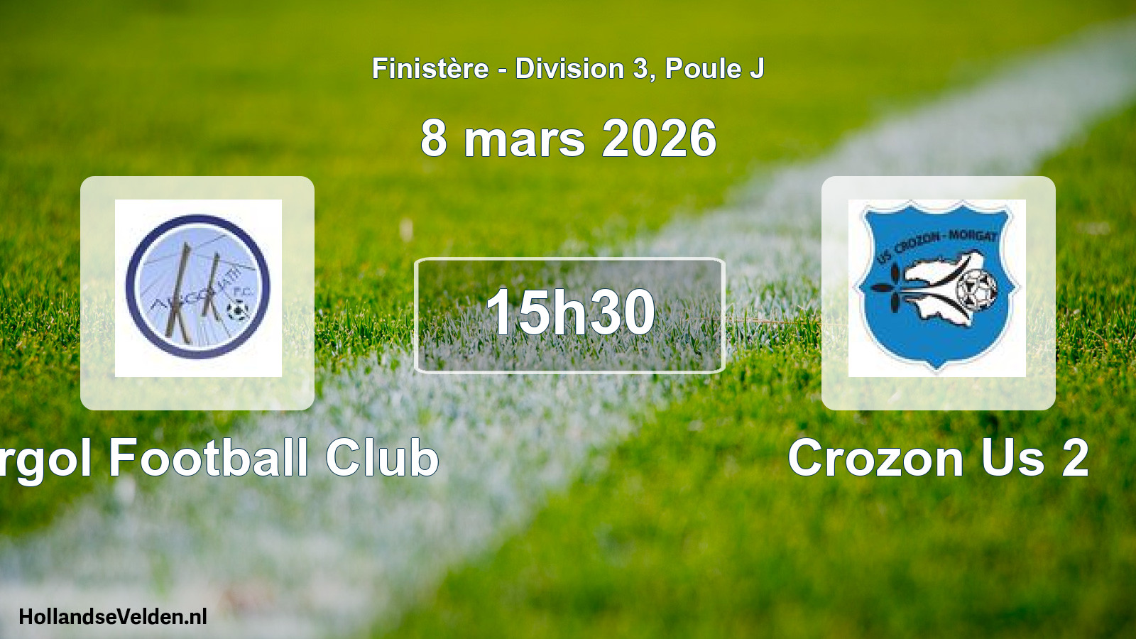 Scheduled Match: Argol Football Club - Crozon Us 2 (8 March 2026)