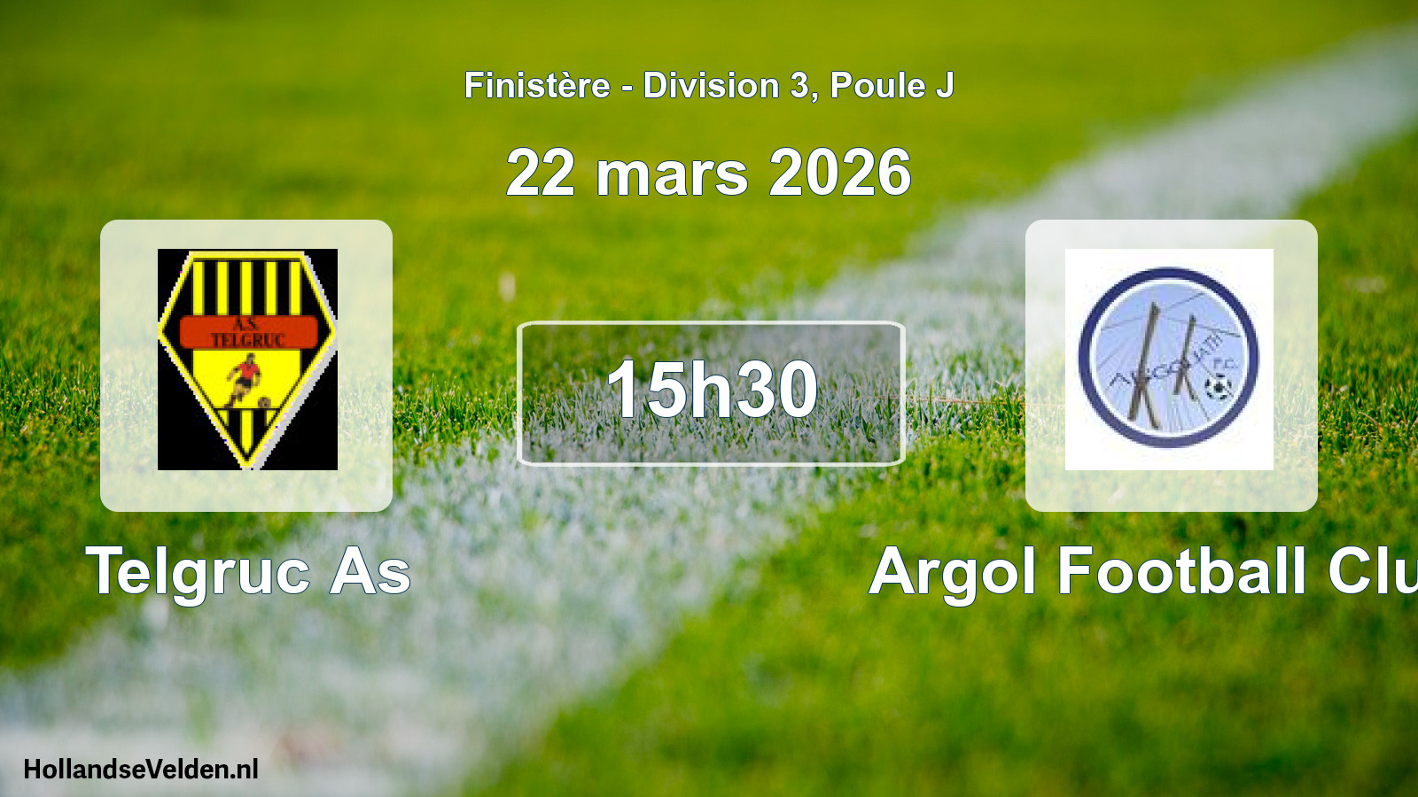 Geplande wedstrijd: Telgruc As - Argol Football Club (22 mars 2026)
