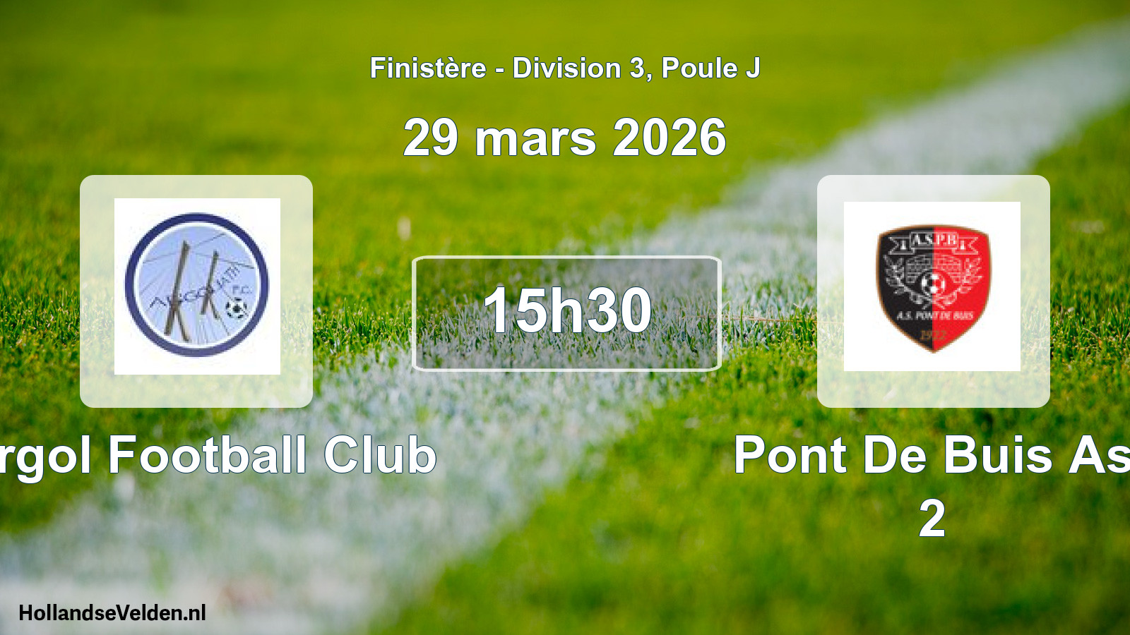 Scheduled Match: Argol Football Club - Pont De Buis As 2 (29 March 2026)
