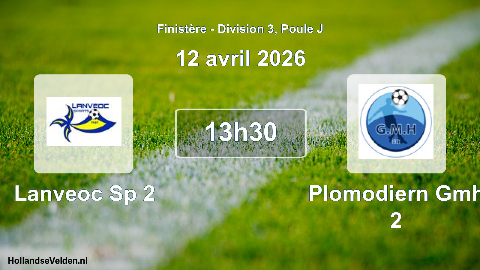 Geplande wedstrijd: Lanveoc Sp 2 - Plomodiern Gmh 2 (12 avril 2026)