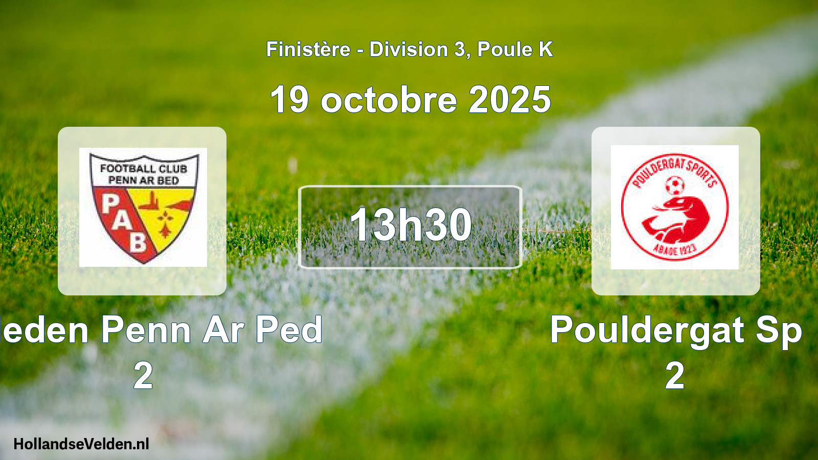 Scheduled Match: Cleden Penn Ar Ped 2 - Pouldergat Sp 2 (19 October 2025)