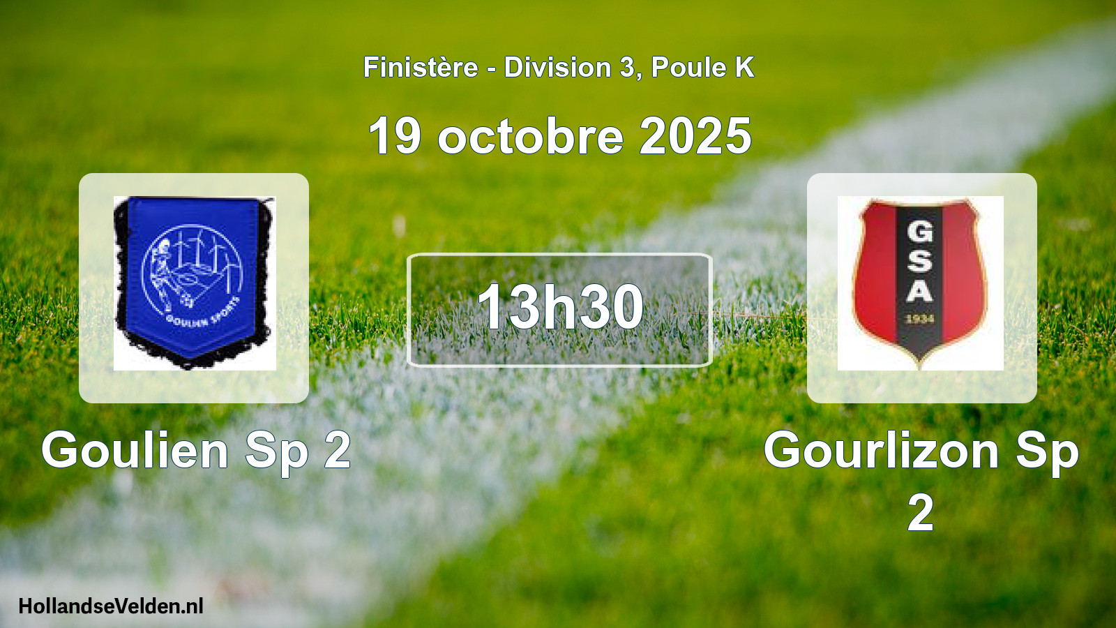 Geplande wedstrijd: Goulien Sp 2 - Gourlizon Sp 2 (19 octobre 2025)