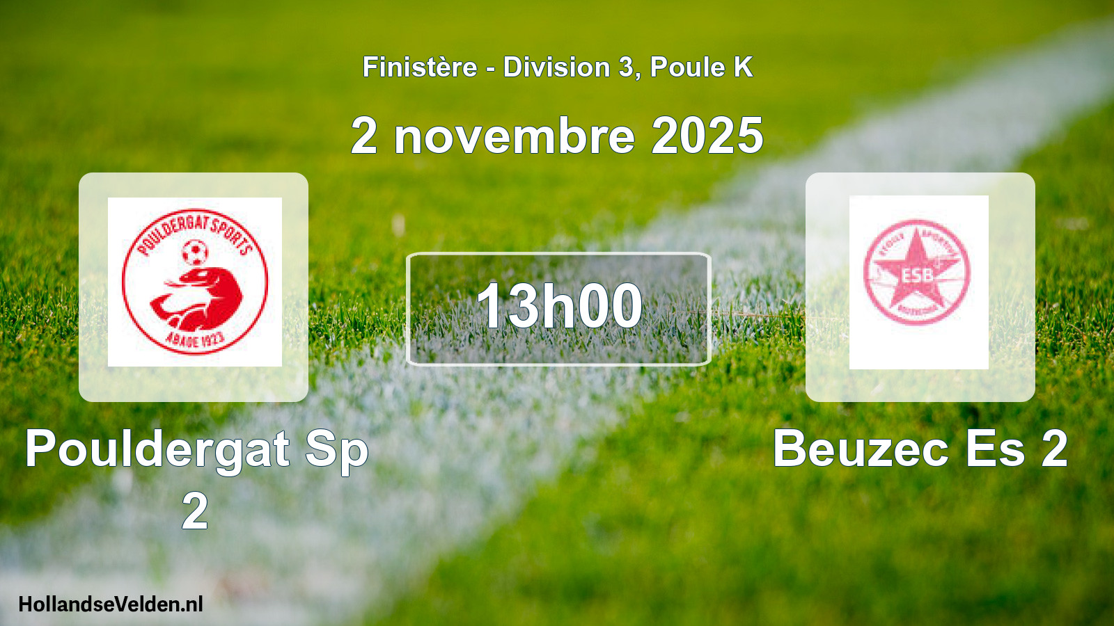 Scheduled Match: Pouldergat Sp 2 - Beuzec Es 2 (2 November 2025)