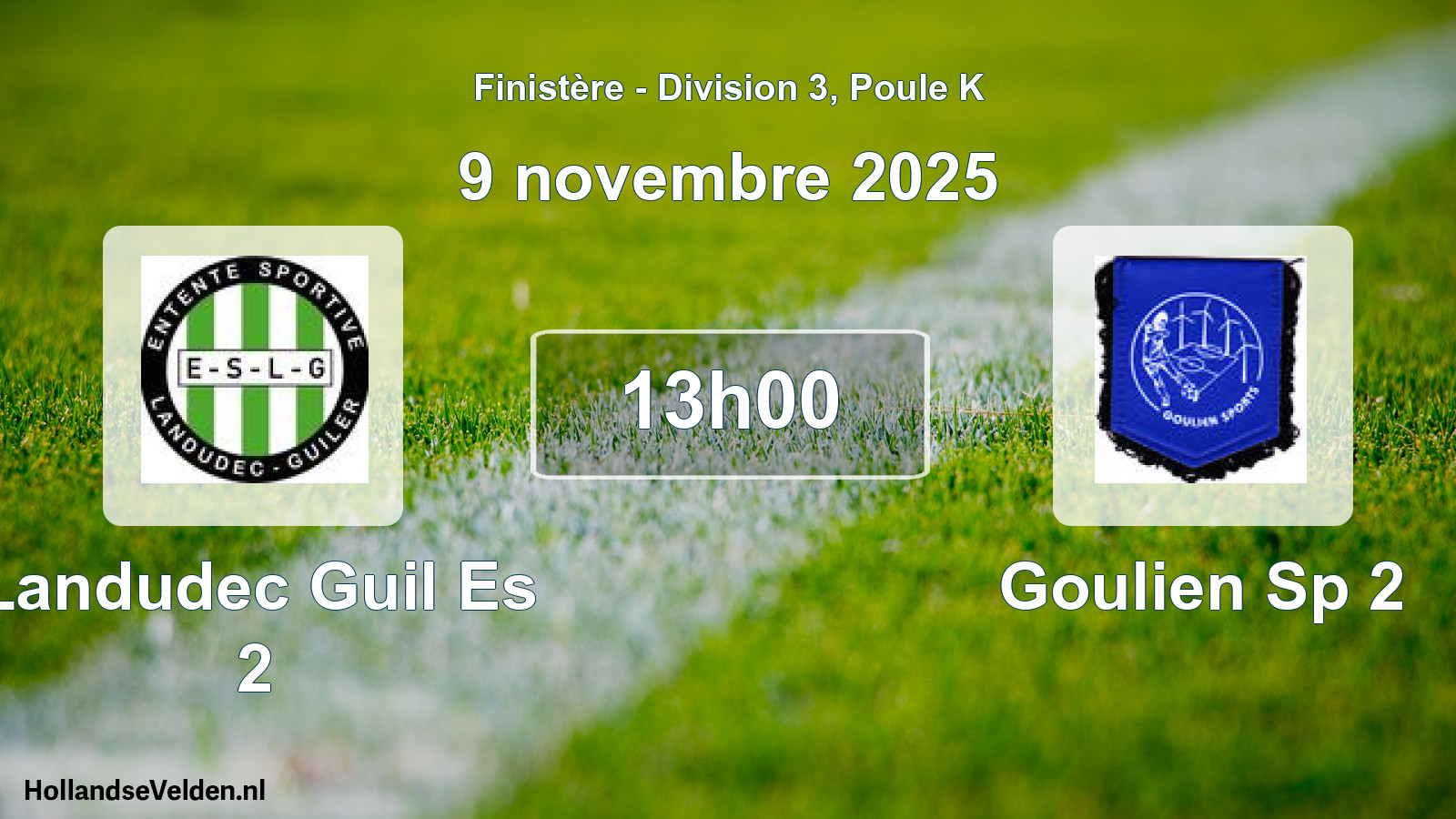 Geplande wedstrijd: Landudec Guil Es 2 - Goulien Sp 2 (9 novembre 2025)