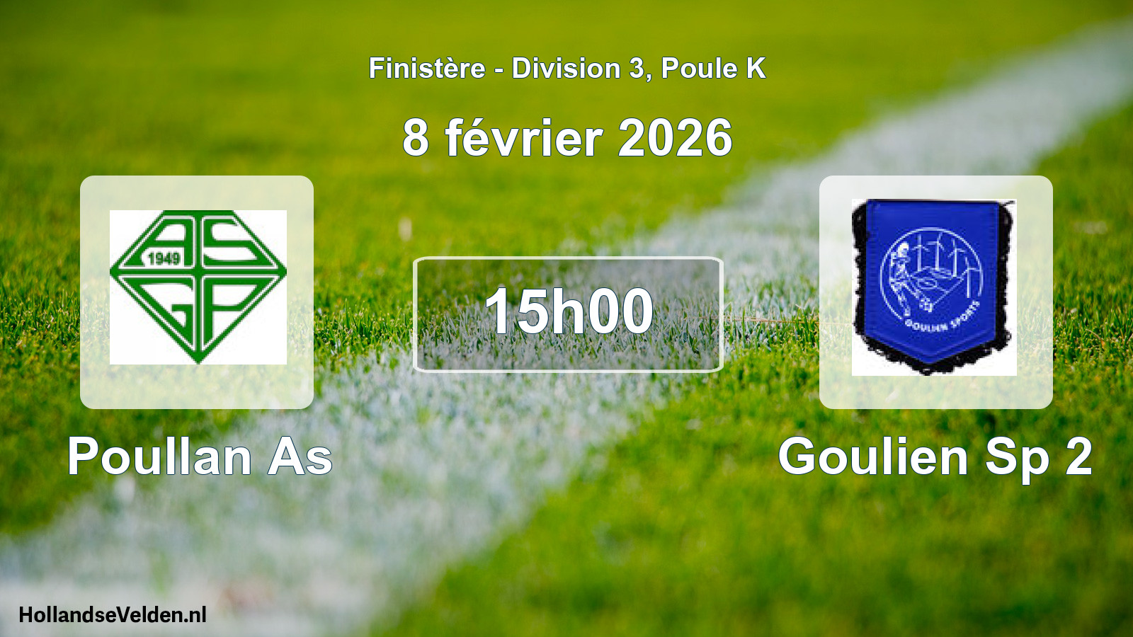 Geplande wedstrijd: Poullan As - Goulien Sp 2 (8 février 2026)