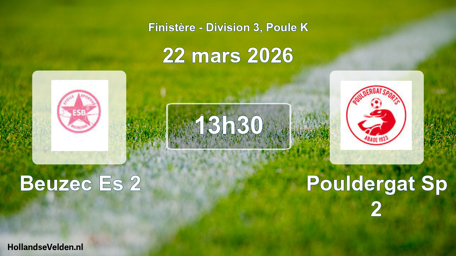 Geplande wedstrijd: Beuzec Es 2 - Pouldergat Sp 2 (22 mars 2026)