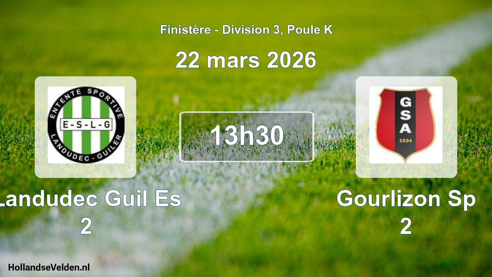 Geplande wedstrijd: Landudec Guil Es 2 - Gourlizon Sp 2 (22 maart 2026)