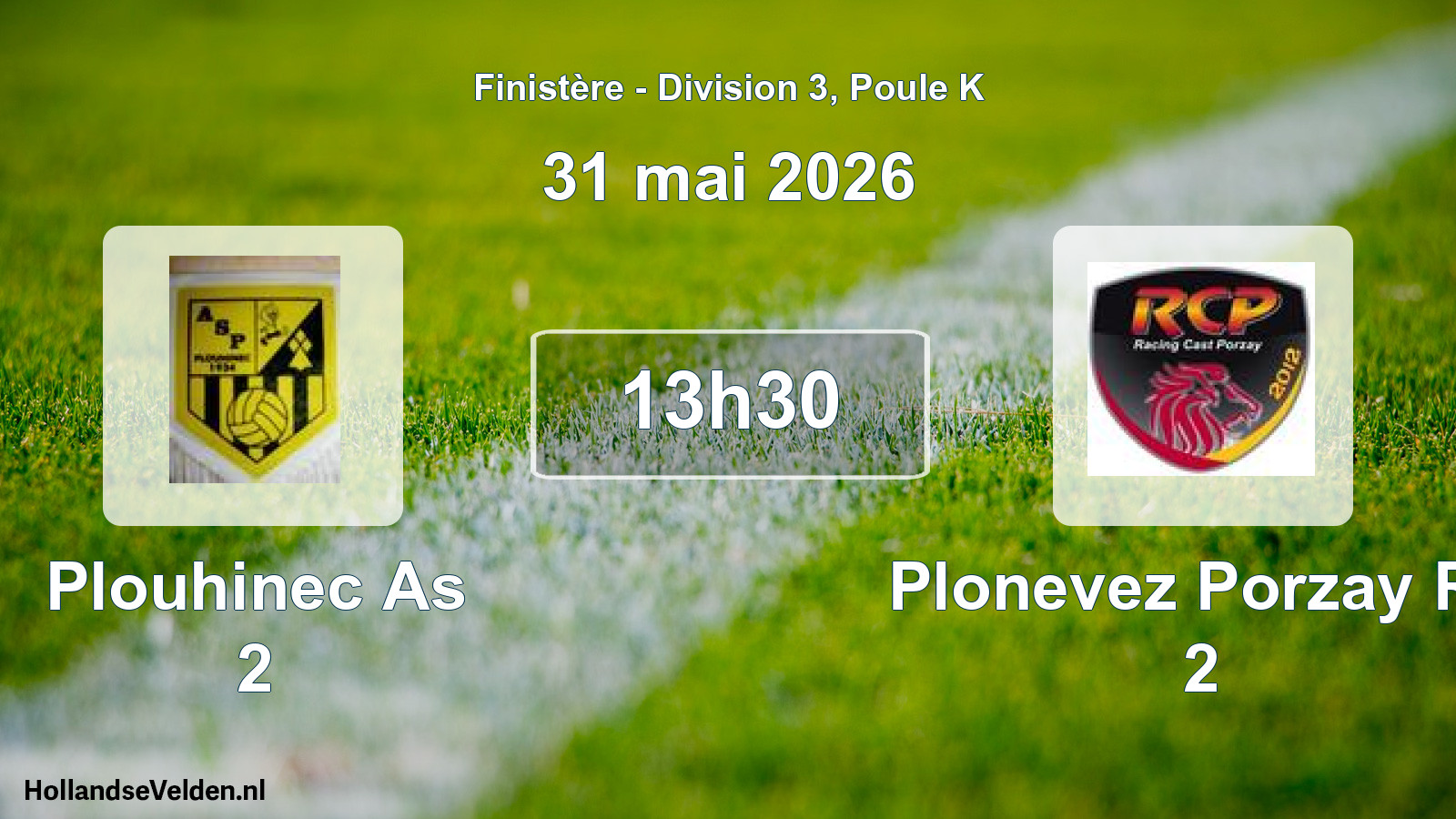 Scheduled Match: Plouhinec As 2 - Plonevez Porzay Rc 2 (31 May 2026)