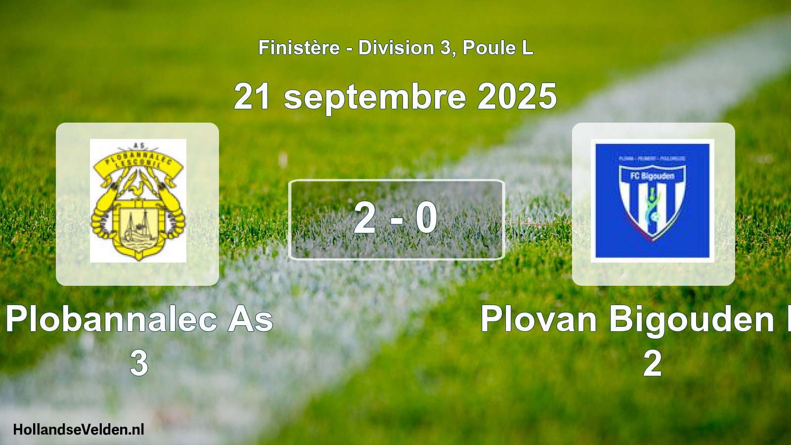 Total number of matches played: Plobannalec As 3 - Plovan Bigouden Fc 2 2 - 0 (21 September 2025)