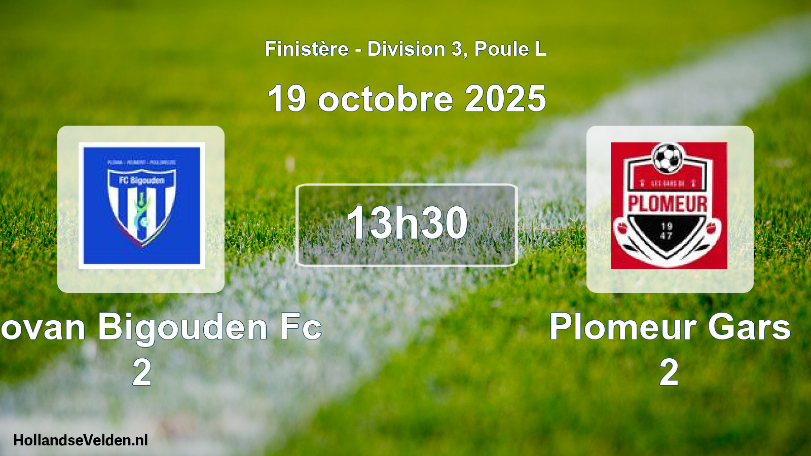 Scheduled Match: Plovan Bigouden Fc 2 - Plomeur Gars 2 (19 October 2025)