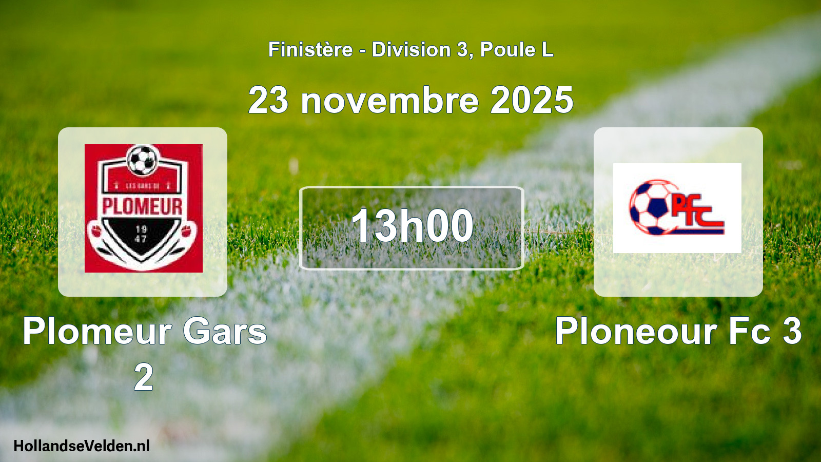 Geplande wedstrijd: Plomeur Gars 2 - Ploneour Fc 3 (23 november 2025)