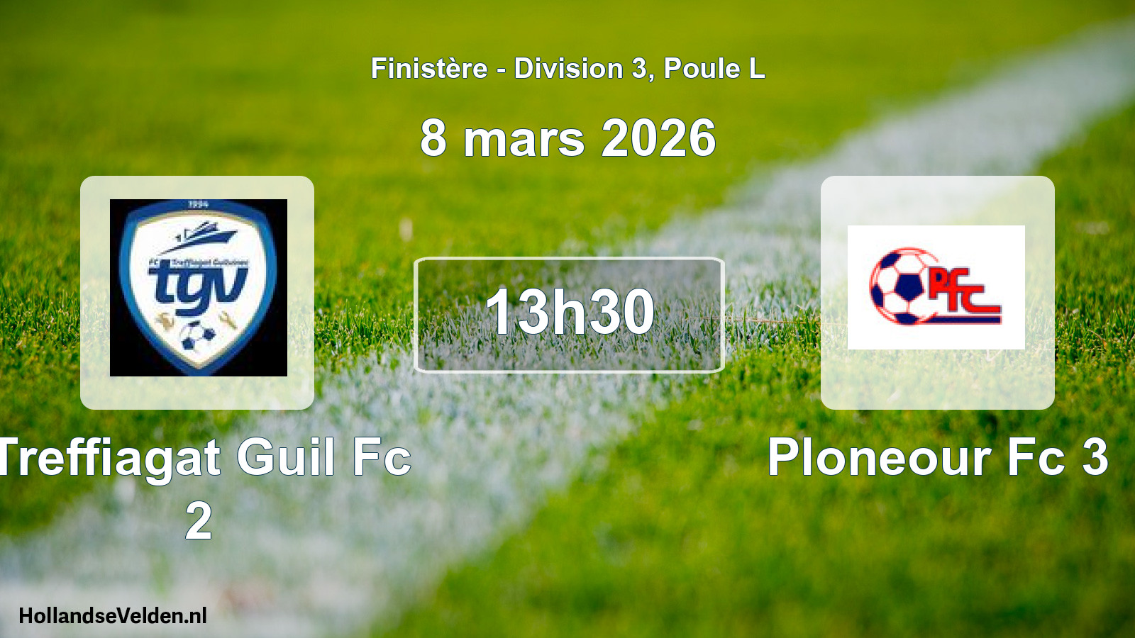 Geplande wedstrijd: Treffiagat Guil Fc 2 - Ploneour Fc 3 (8 mars 2026)