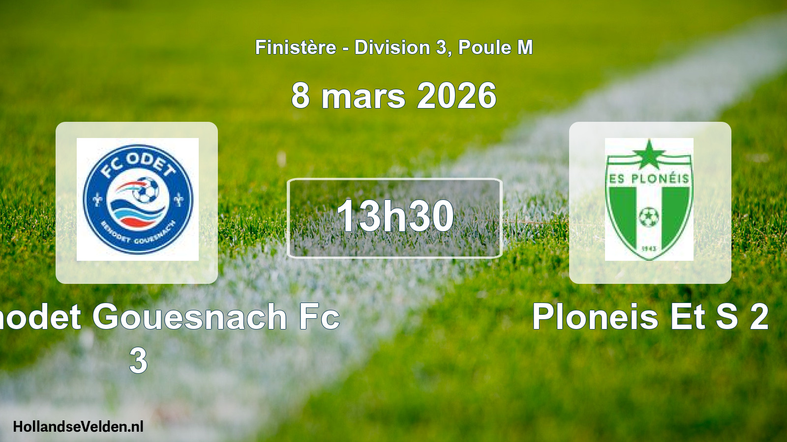 Scheduled Match: Benodet Gouesnach Fc 3 - Ploneis Et S 2 (8 March 2026)