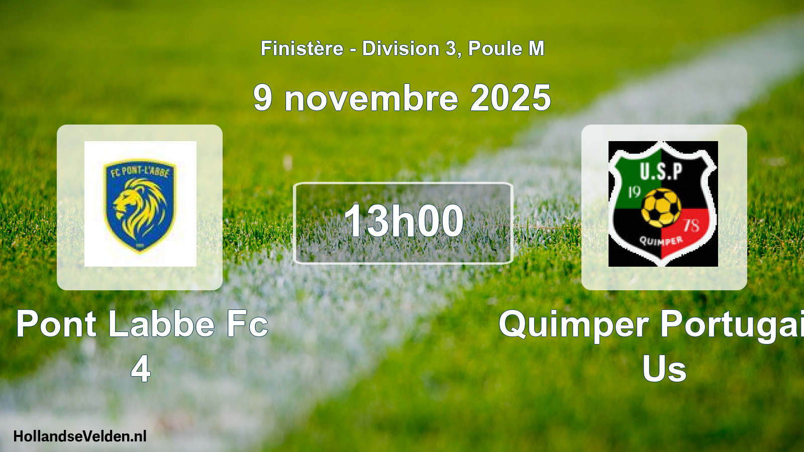 Geplande wedstrijd: Pont Labbe Fc 4 - Quimper Portugais Us (9 november 2025)